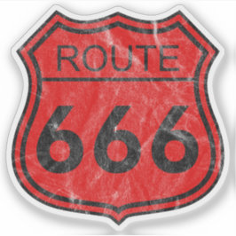 Route 666 (rood) sticker