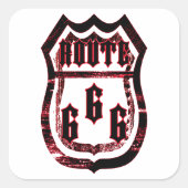 Route 666 vierkante sticker (Voorkant)