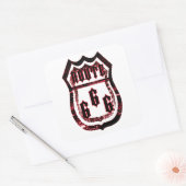 Route 666 vierkante sticker (Envelop)