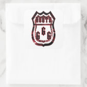 Route 666 vierkante sticker (Tas)