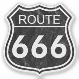 Route 666 (zwart) sticker