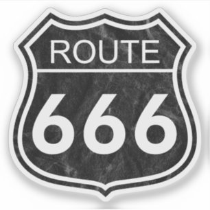 Route 666 (zwart) sticker