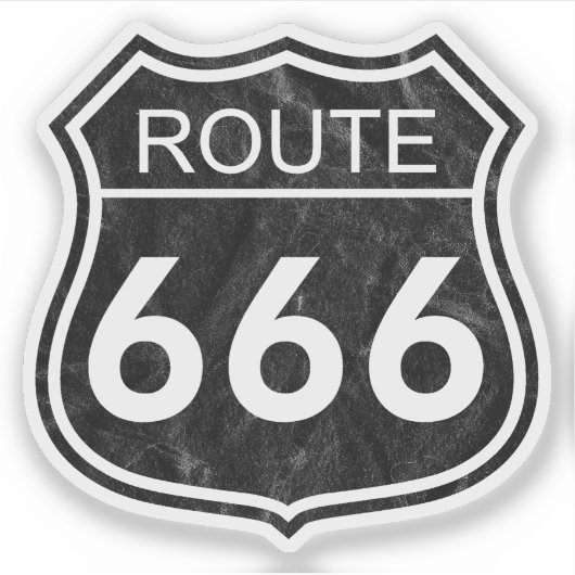 Route 666 (zwart) sticker (Voorkant)