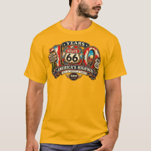 Route 66 100 Jaar America's Highway Heren T-Shirt