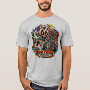 Route 66 100 Jaar Halloween 1926-2026 Heren T-Shir T-shirt