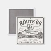 Route 66 100 Jaar Kunst Magneet (Voorkant / Achterkant)
