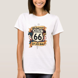 Route 66 100ste verjaardag Vintage stijl grafisch T-shirt