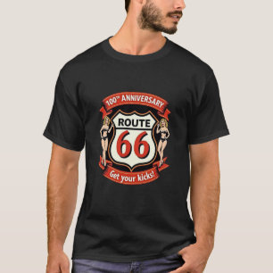 Route 66 100ste verjaardag Vintage Stijl Grafisch T-shirt