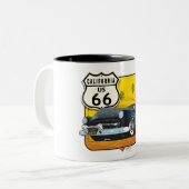 Route 66 - 50 Kwik Tweekleurige Koffiemok (Voorkant links)
