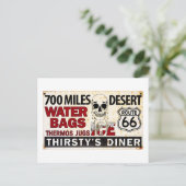 Route 66 - 700 mijl woestijn wegbord briefkaart (Staand voorkant)