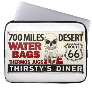 Route 66-700 Miles Desert vintage bord Laptop Sleeve