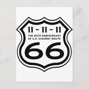 Route 66 85th Jubileum Logo Briefkaart
