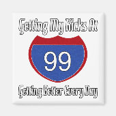 Route 66 99e verjaardag magneet (Voorkant)