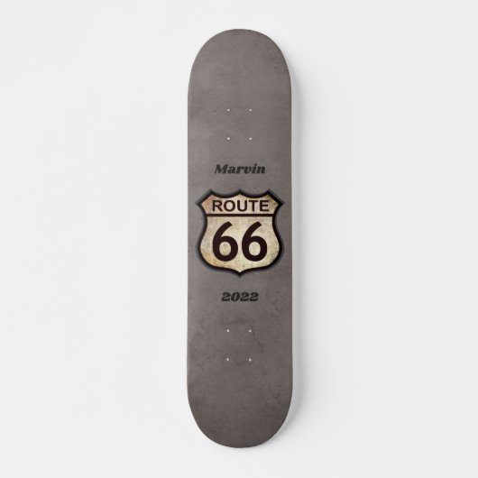 Route 66 (aanpasbaar) persoonlijk skateboard (Voorkant)