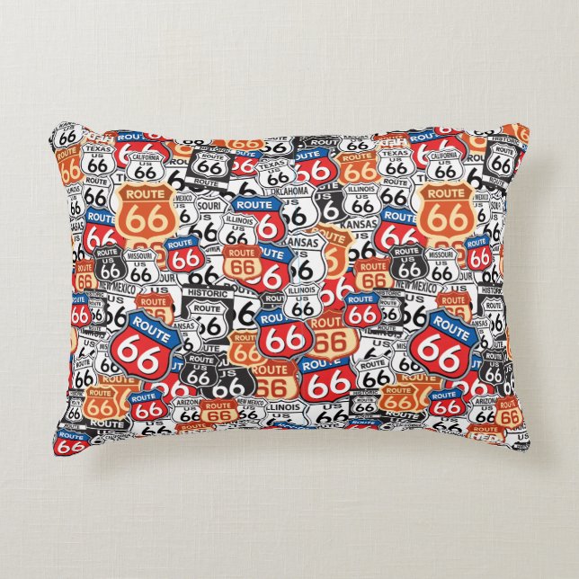 Route 66 accent kussen (Voorkant)