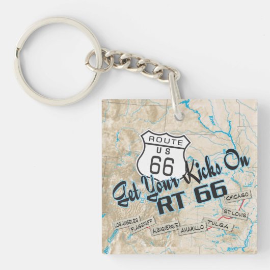 Route 66 acrylkeychain 15e sleutelhanger (Voorkant)