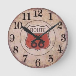 Route 66 Acrylwandklok Ronde Klok