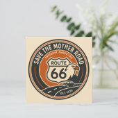 Route 66 Adelaar Weg Badge Kaart (Staand voorkant)