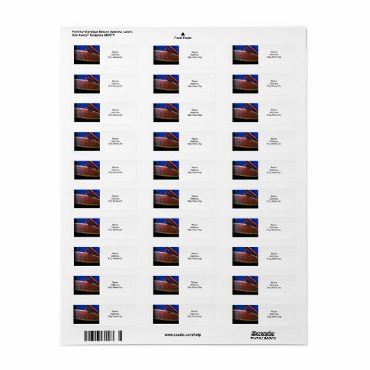 "ROUTE 66" ADRESETIKETTEN ETIKET (Full Sheet)