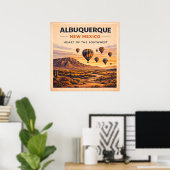 Route 66 Albuquerque Zuidwest-erfgoed Poster (Thuiskantoor)