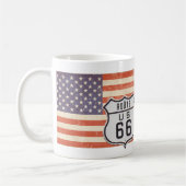 Route 66 American Flag Koffiemok (Links)