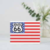 Route 66 American Flag Patriotic Briefkaart (Staand voorkant)