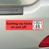 Route 66  American Road Trip" Bumpersticker (Op auto)