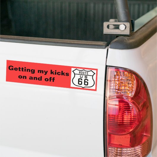 Route 66  American Road Trip" Bumpersticker (Op Truck)