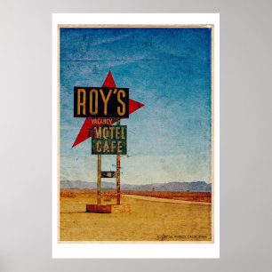 Route 66 American Roadside Travel Poster
