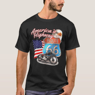 Route 66 - America's Highway Road Trip USA Motorcy T-shirt