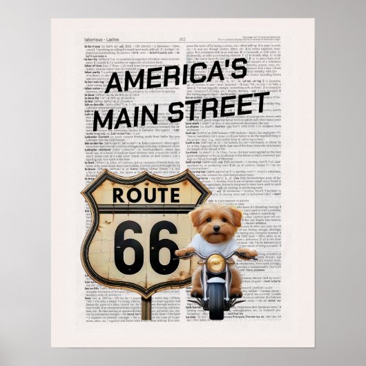 Route 66, America's Main Street Poster (Voorkant)