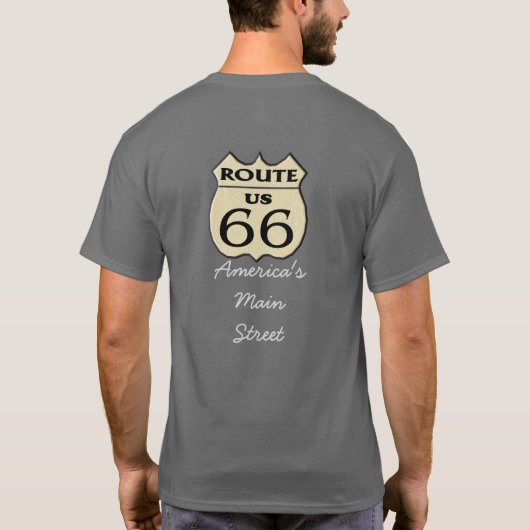Route 66 America's Main Street - T-shirt (Achterkant)