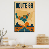 Route 66 America's Mother Road Poster (Keuken)