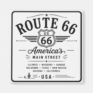 Route 66 Amerikaans Verkeersbord Magneet