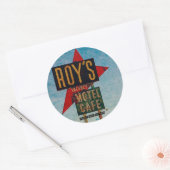  route 66 Amerikaans wegvervoer Ronde Sticker (Envelop)