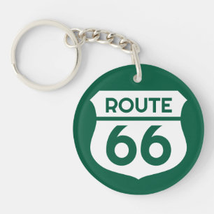 Route 66 Amerikaanse staat snelweg teken aangepast Sleutelhanger
