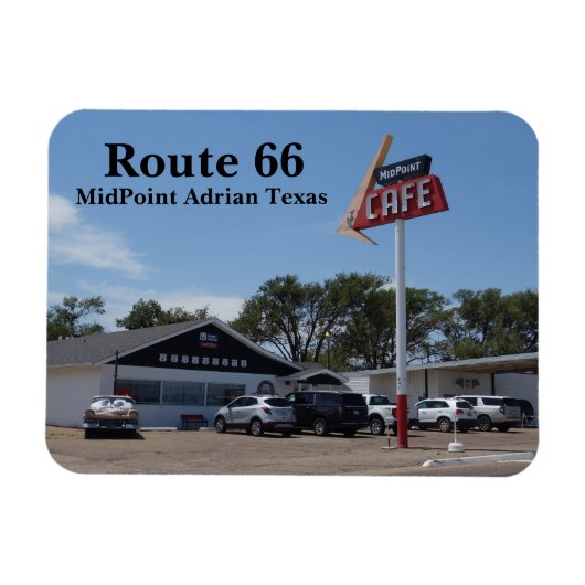 Route 66 Amerika's Main St. Adrian Texas MidPoint Magneet (Horizontaal)