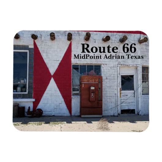 Route 66 Amerika's Main St. Adrian Texas MidPoint Magneet (Horizontaal)