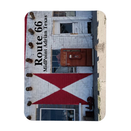 Route 66 Amerika's Main St. Adrian Texas MidPoint Magneet (Verticaal)