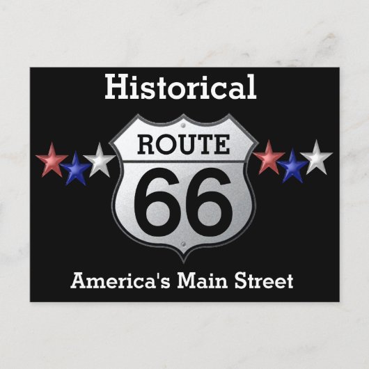 Route 66 -- Ansichtkaart Briefkaart (Voorkant)