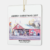 Route 66 Arizona General Store Waterverf Sjabloon Keramisch Ornament (Links)