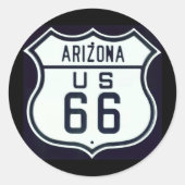 Route 66 Arizona Ronde Sticker (Voorkant)