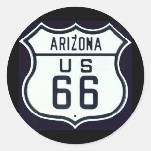 Route 66 Arizona Ronde Sticker