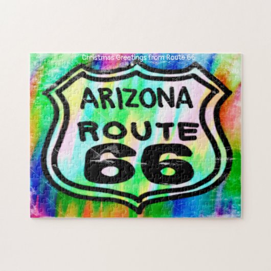 Route 66 Art Deco Arizona. Jigzaag Puzzle Legpuzzel (Horizontaal)