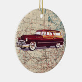 Route 66  Auto - SRF Keramisch Ornament (Rechts)