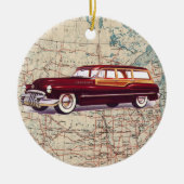 Route 66  Auto - SRF Keramisch Ornament (Voorkant)