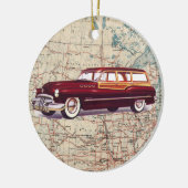 Route 66  Auto - SRF Keramisch Ornament (Links)