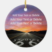 Route 66  Auto - SRF Keramisch Ornament (Achterkant)