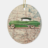 Route 66  Auto - SRF Keramisch Ornament (Links)