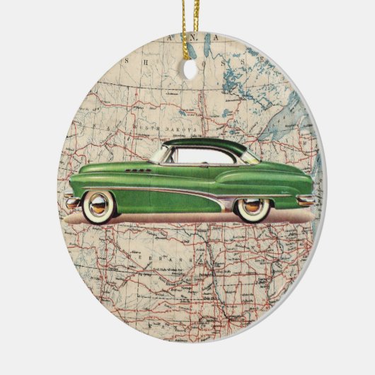 Route 66 Auto - SRF Keramisch Ornament (Links)